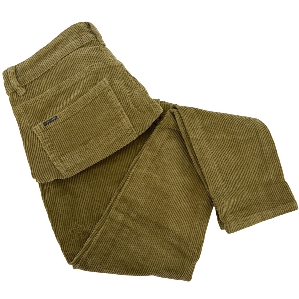 Serenede Mens Tan Corduroy Fitted Slim Chino Pants Size 31x31‎